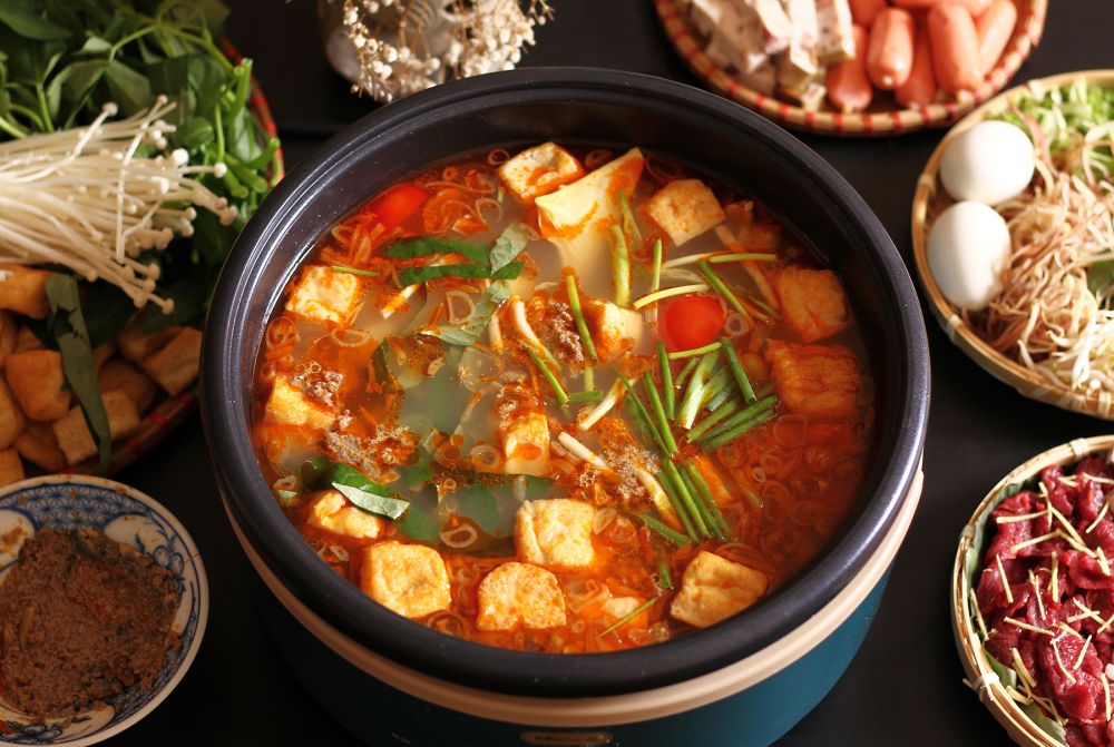 Lẩu riêu cua bắp bò